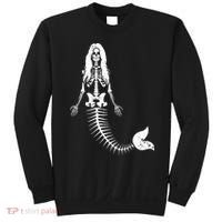 Mermaid Skeleton Halloween Funny Spooky Scary Swimming Sweatshirt thumb 0