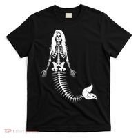 Mermaid Skeleton Halloween Funny Spooky Scary Swimming T-Shirt thumb 0