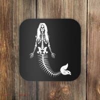 Mermaid Skeleton Halloween Funny Spooky Scary Swimming Coaster thumb 0