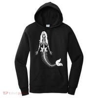 Mermaid Skeleton Halloween Funny Spooky Scary Swimming Women's Hoodie thumb 0
