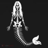Mermaid Skeleton Halloween Funny Spooky Scary Swimming Women's Hoodie thumb 2