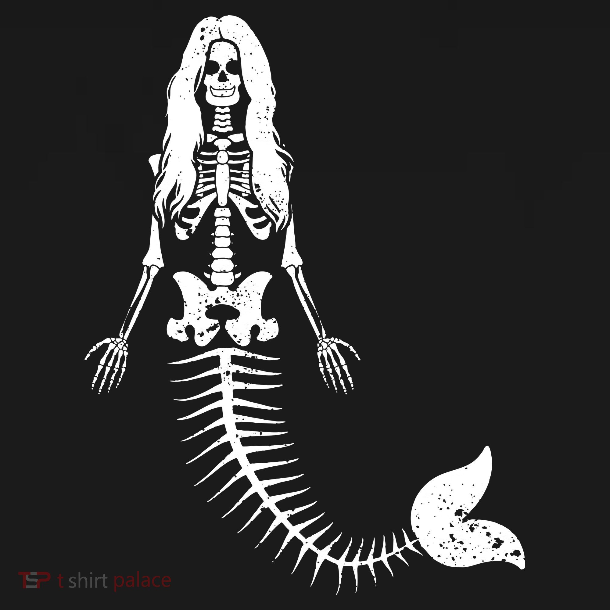 Mermaid Skeleton Halloween Funny Spooky Scary Swimming Women's Tank Top