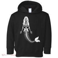 Mermaid Skeleton Halloween Funny Spooky Scary Swimming Toddler Hoodie thumb 0