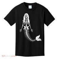 Mermaid Skeleton Halloween Funny Spooky Scary Swimming Kids T-Shirt thumb 0