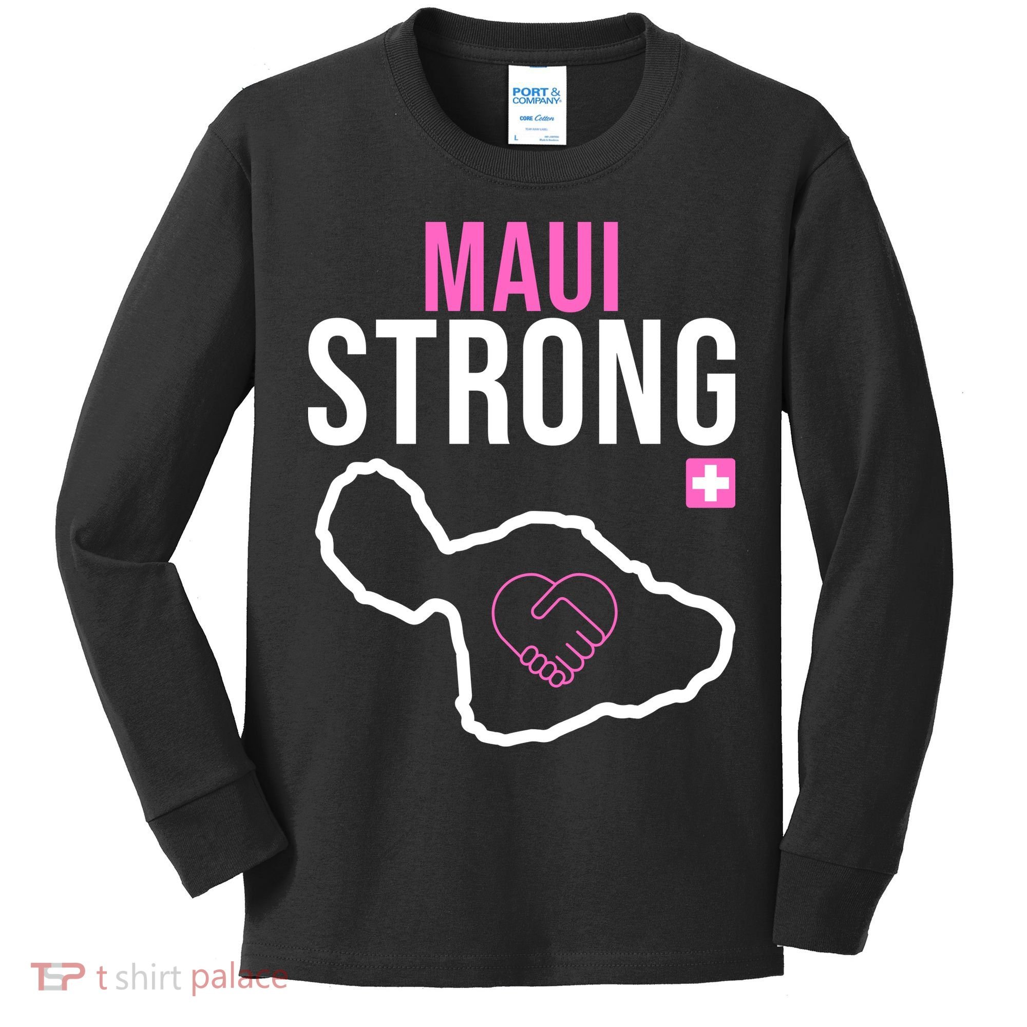 Maui Strong Hawaii Wildfire Relief Kids Long Sleeve Shirt