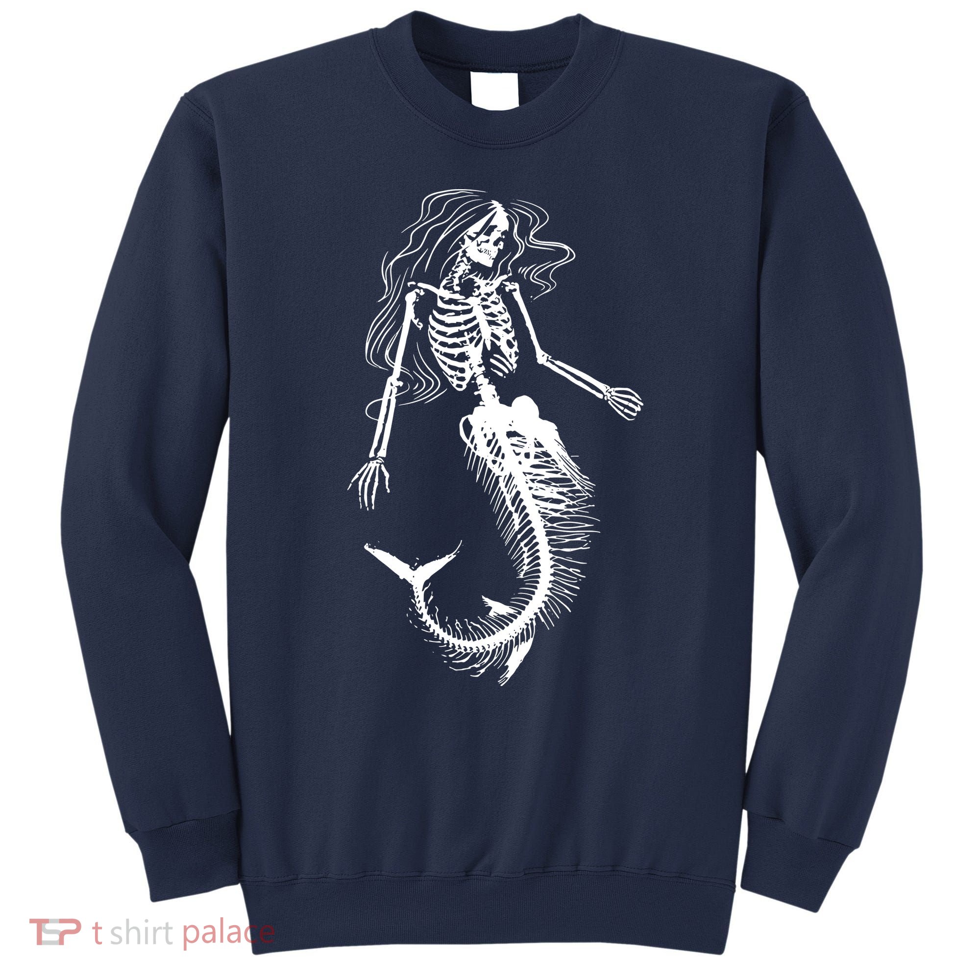 Mermaid Skeleton Halloween Costume Women Girls Sweatshirt