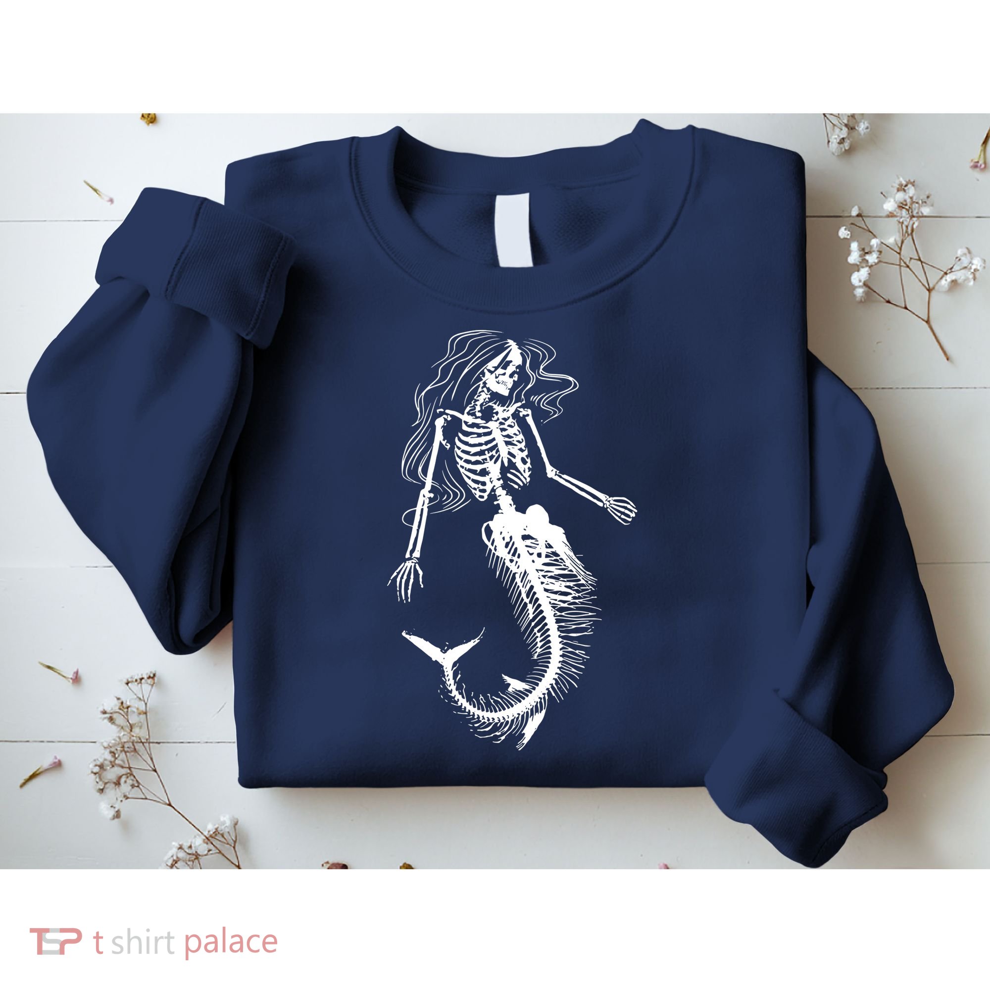 Mermaid Skeleton Halloween Costume Women Girls Sweatshirt