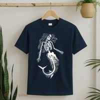Mermaid Skeleton Halloween Costume Women Girls T-Shirt thumb 2
