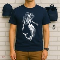 Mermaid Skeleton Halloween Costume Women Girls T-Shirt thumb 6