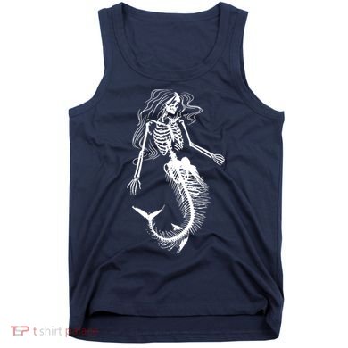 Mermaid Skeleton Halloween Costume Women Girls Tank Top