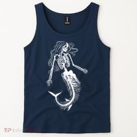 Mermaid Skeleton Halloween Costume Women Girls Tank Top thumb 2