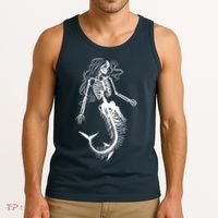Mermaid Skeleton Halloween Costume Women Girls Tank Top thumb 3