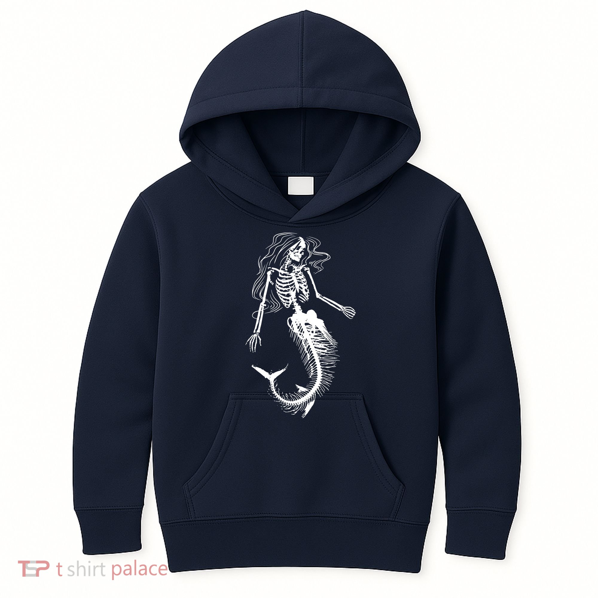 Mermaid Skeleton Halloween Costume Women Girls Kids Hoodie