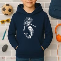 Mermaid Skeleton Halloween Costume Women Girls Kids Hoodie thumb 2