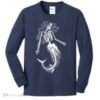 Mermaid Skeleton Halloween Costume Women Girls Kids Long Sleeve Shirt thumb 0