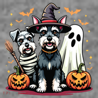 Miniature Schnauzer Halloween Costume Mummy Witch Ghost Dog Toddler Hoodie thumb 2
