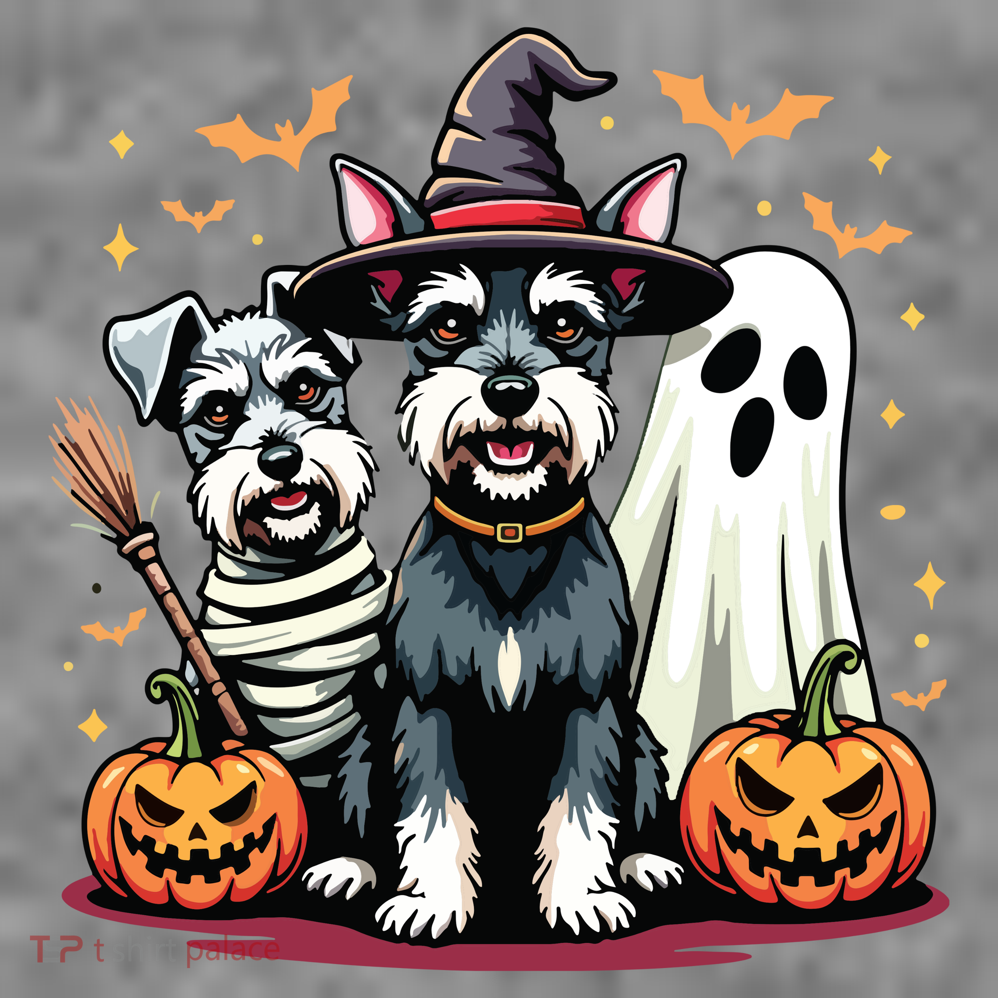 Miniature Schnauzer Halloween Costume Mummy Witch Ghost Dog Toddler Hoodie