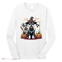 Miniature Schnauzer Halloween Costume Mummy Witch Ghost Dog Long Sleeve Shirt thumb 0
