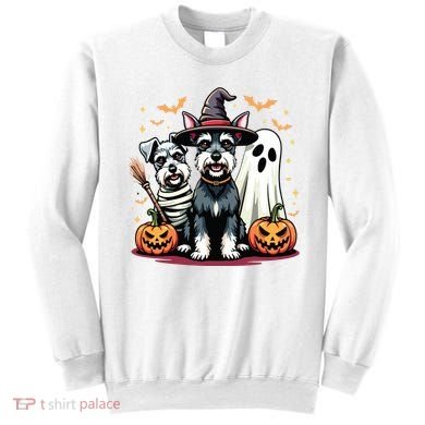 Miniature Schnauzer Halloween Costume Mummy Witch Ghost Dog Sweatshirt