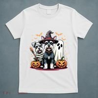 Miniature Schnauzer Halloween Costume Mummy Witch Ghost Dog T-Shirt thumb 5
