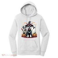 Miniature Schnauzer Halloween Costume Mummy Witch Ghost Dog Women's Hoodie thumb 0
