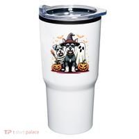 Miniature Schnauzer Halloween Costume Mummy Witch Ghost Dog Tumbler thumb 0