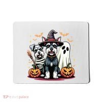 Miniature Schnauzer Halloween Costume Mummy Witch Ghost Dog Mousepad thumb 0