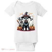 Miniature Schnauzer Halloween Costume Mummy Witch Ghost Dog Baby Bodysuit thumb 0