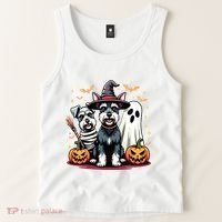 Miniature Schnauzer Halloween Costume Mummy Witch Ghost Dog Tank Top thumb 2
