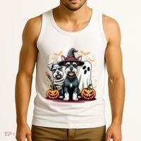 Miniature Schnauzer Halloween Costume Mummy Witch Ghost Dog Tank Top thumb 3