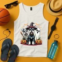 Miniature Schnauzer Halloween Costume Mummy Witch Ghost Dog Tank Top thumb 4
