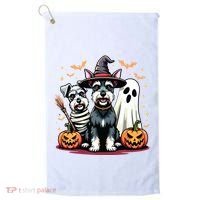 Miniature Schnauzer Halloween Costume Mummy Witch Ghost Dog Golf Towel thumb 0