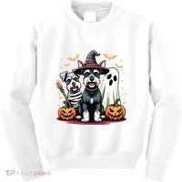 Miniature Schnauzer Halloween Costume Mummy Witch Ghost Dog Kids Sweatshirt thumb 0
