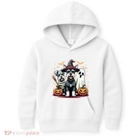 Miniature Schnauzer Halloween Costume Mummy Witch Ghost Dog Kids Hoodie thumb 0