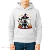 Miniature Schnauzer Halloween Costume Mummy Witch Ghost Dog Kids Hoodie thumb 4