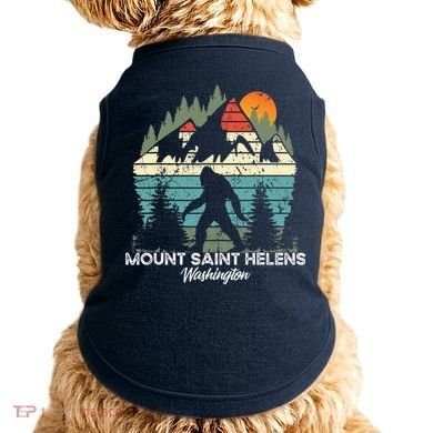 Mount Saint Helens Washington National Park Retro 80's Doggie Tank