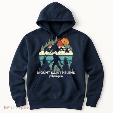 Mount Saint Helens Washington National Park Retro 80's Hoodie