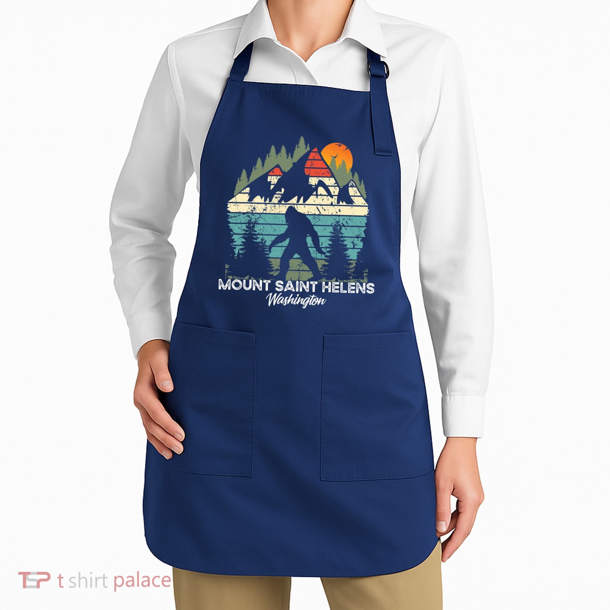 Mount Saint Helens Washington National Park Retro 80's Apron