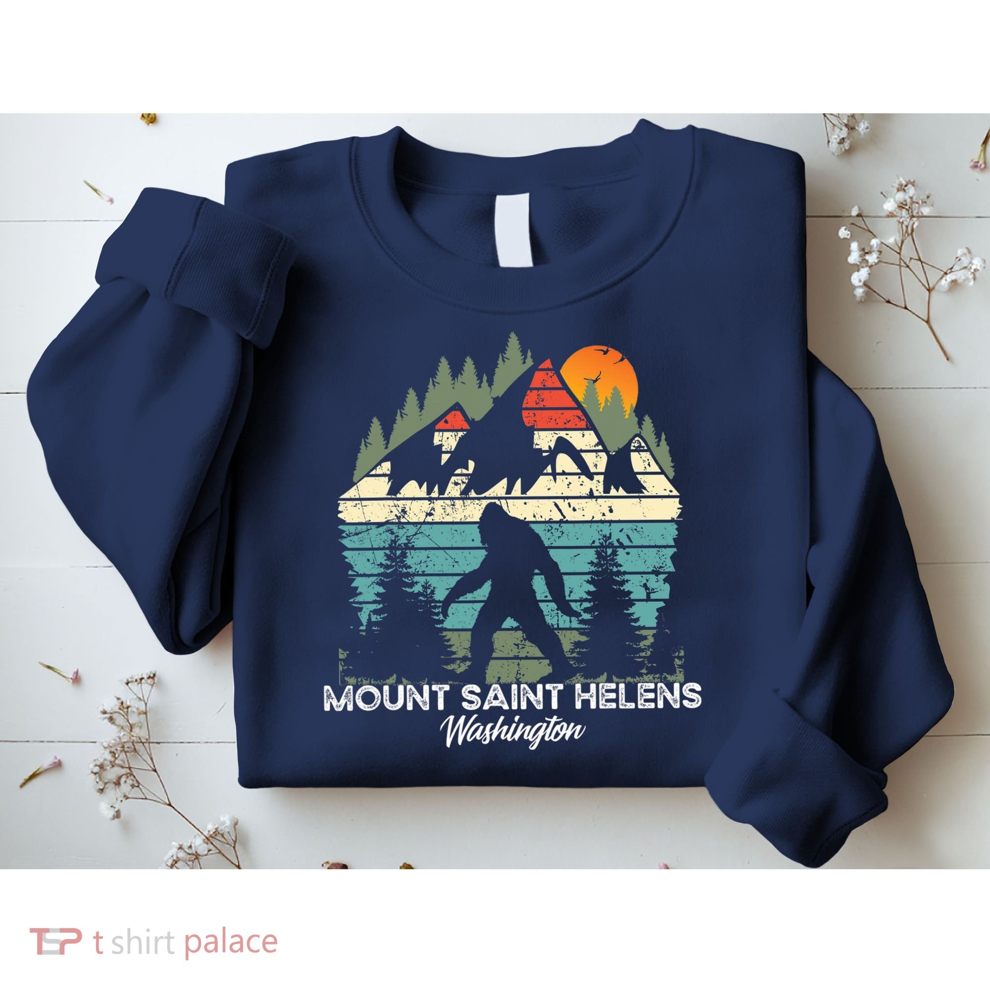 Mount Saint Helens Washington National Park Retro 80's Sweatshirt