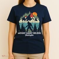 Mount Saint Helens Washington National Park Retro 80's T-Shirt thumb 4