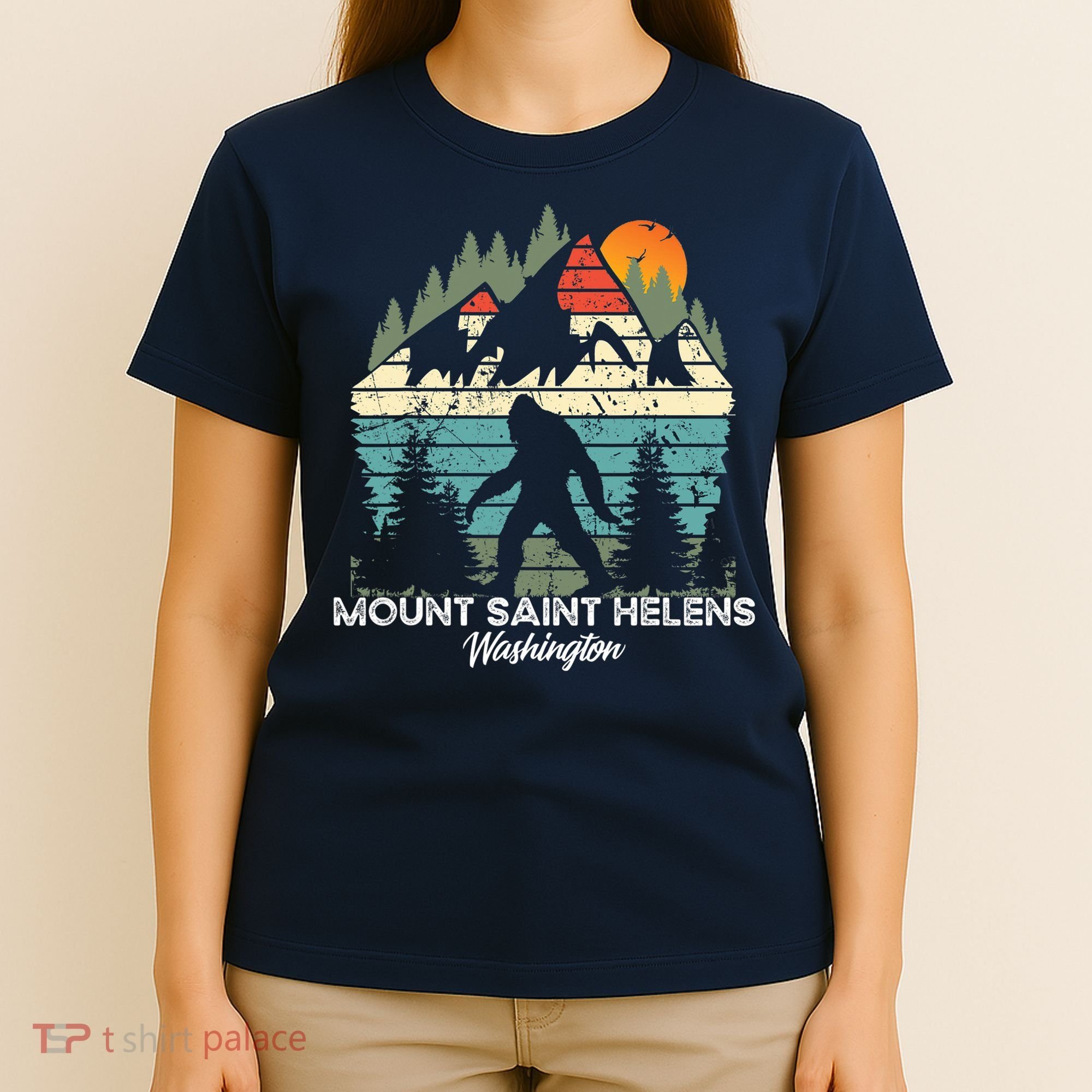 Mount Saint Helens Washington National Park Retro 80's T-Shirt