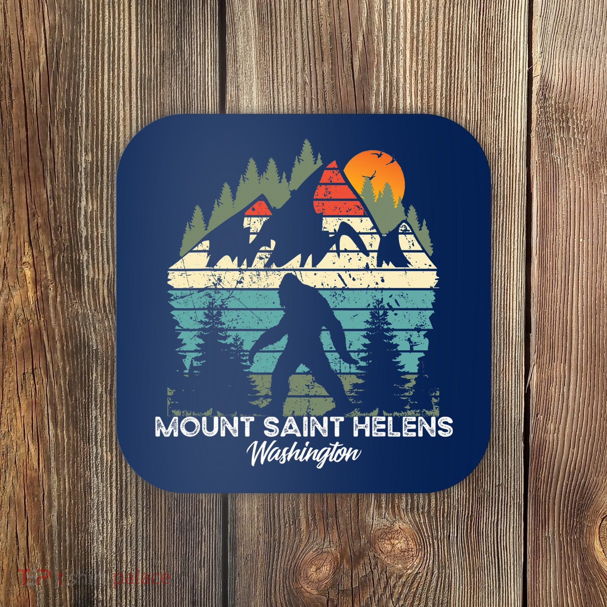 Mount Saint Helens Washington National Park Retro 80's Coaster