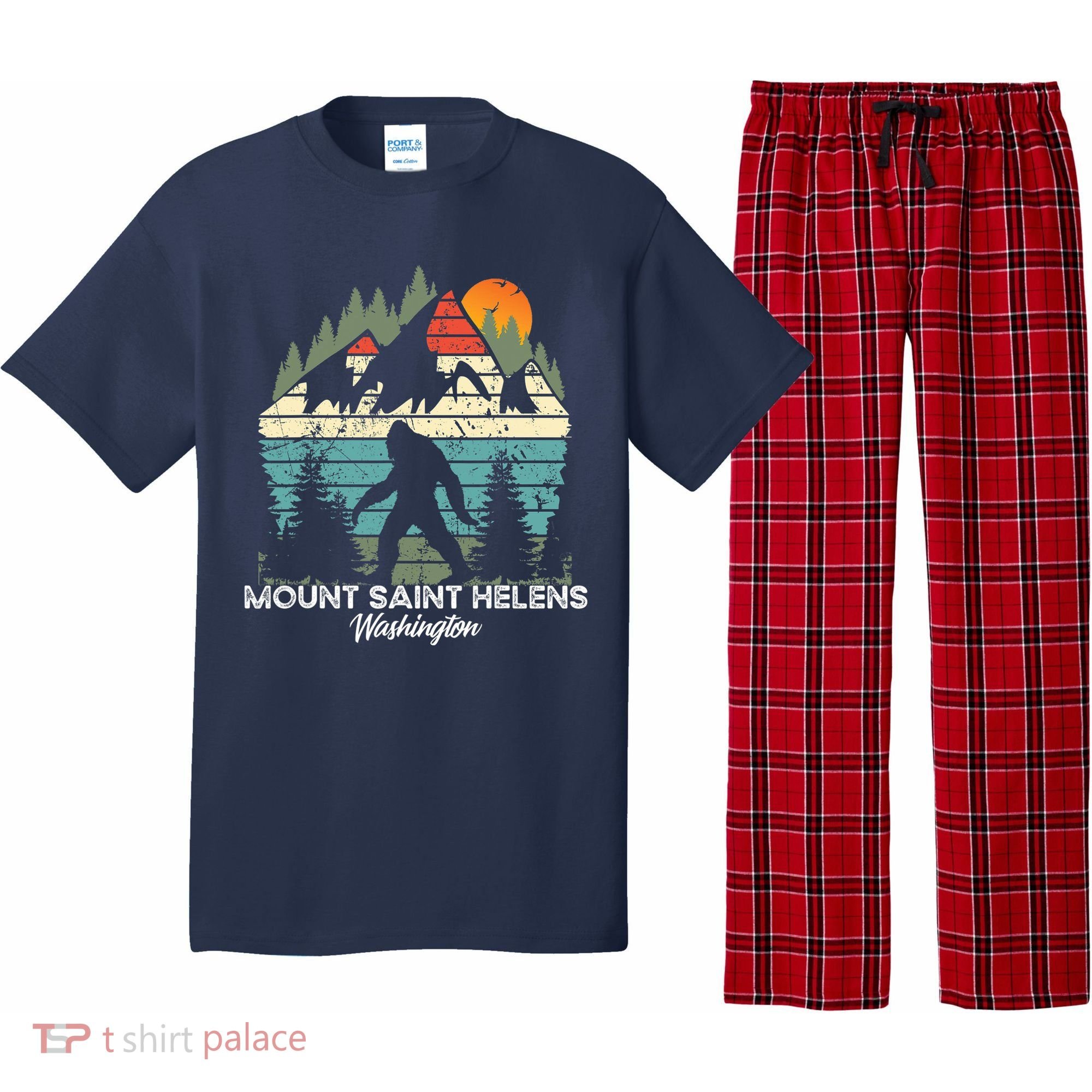 Mount Saint Helens Washington National Park Retro 80's Pajama Set