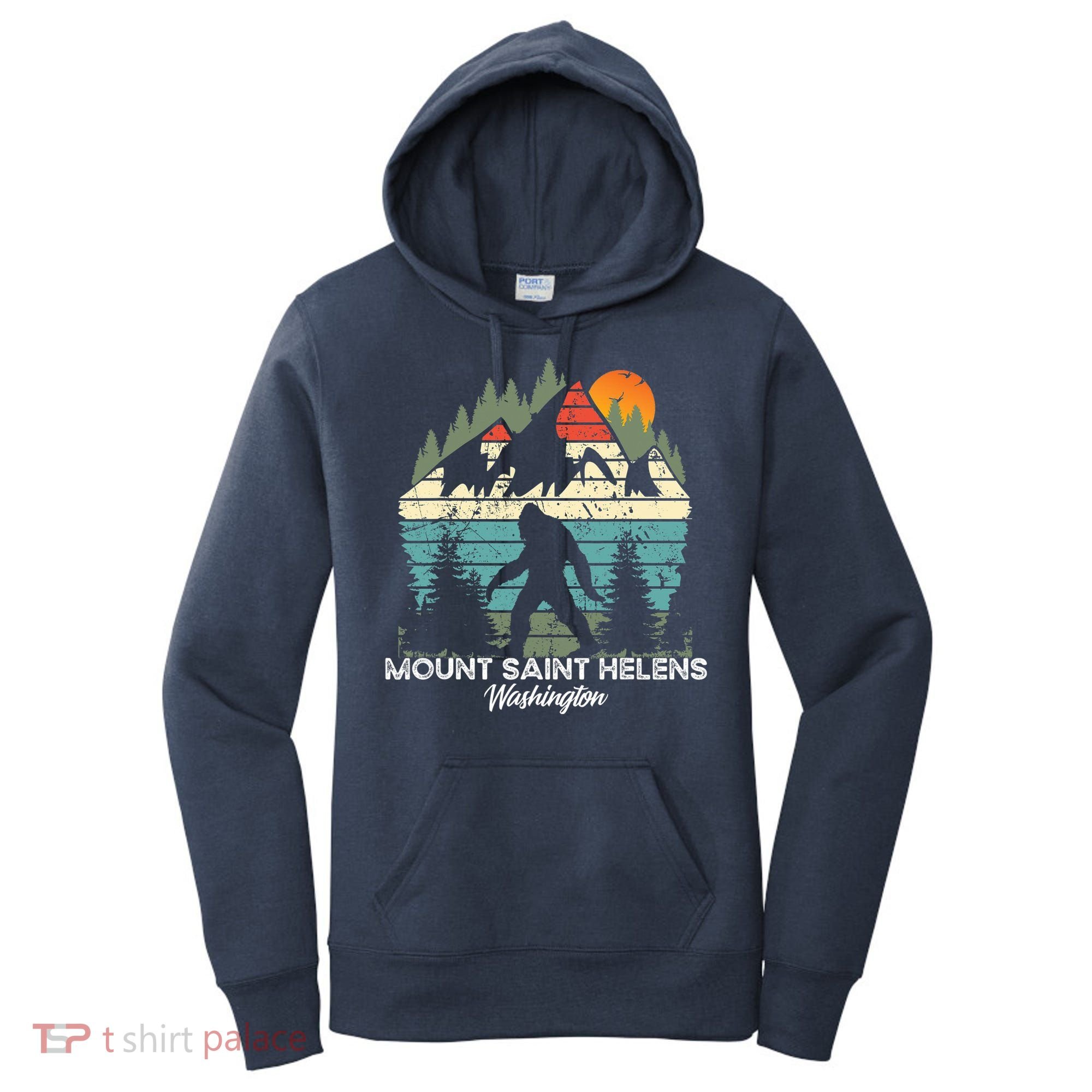 Mount Saint Helens Washington National Park Retro 80's Women's Hoodie