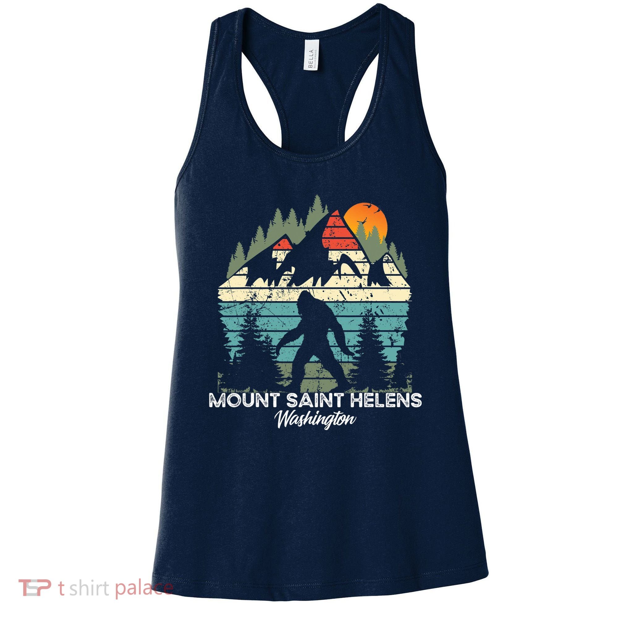 Mount Saint Helens Washington National Park Retro 80's Women's Tank Top