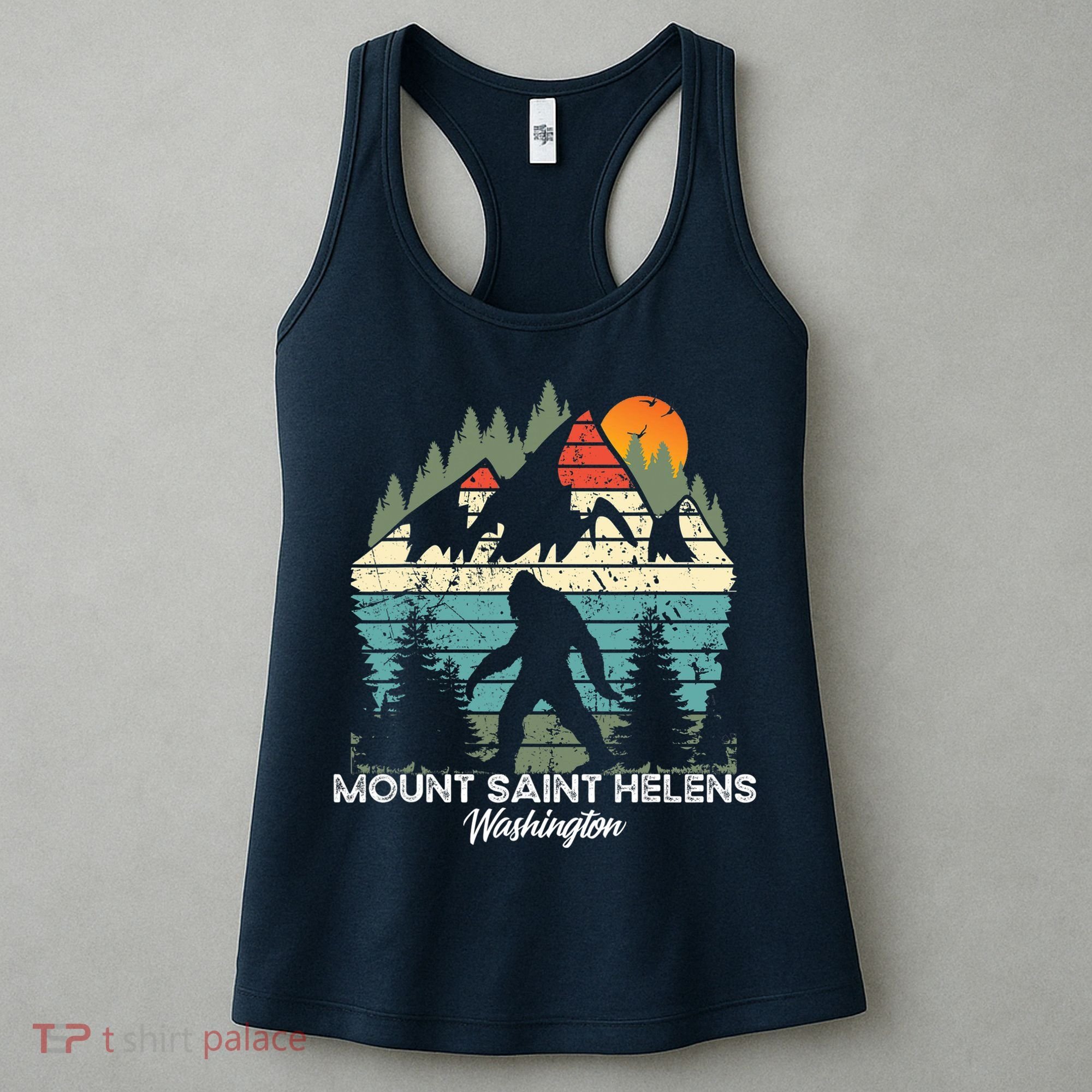 Mount Saint Helens Washington National Park Retro 80's Women's Tank Top