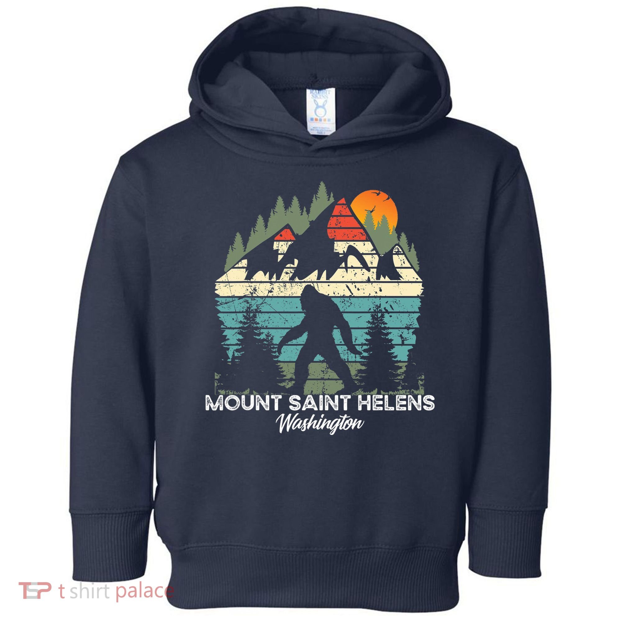 Mount Saint Helens Washington National Park Retro 80's Toddler Hoodie