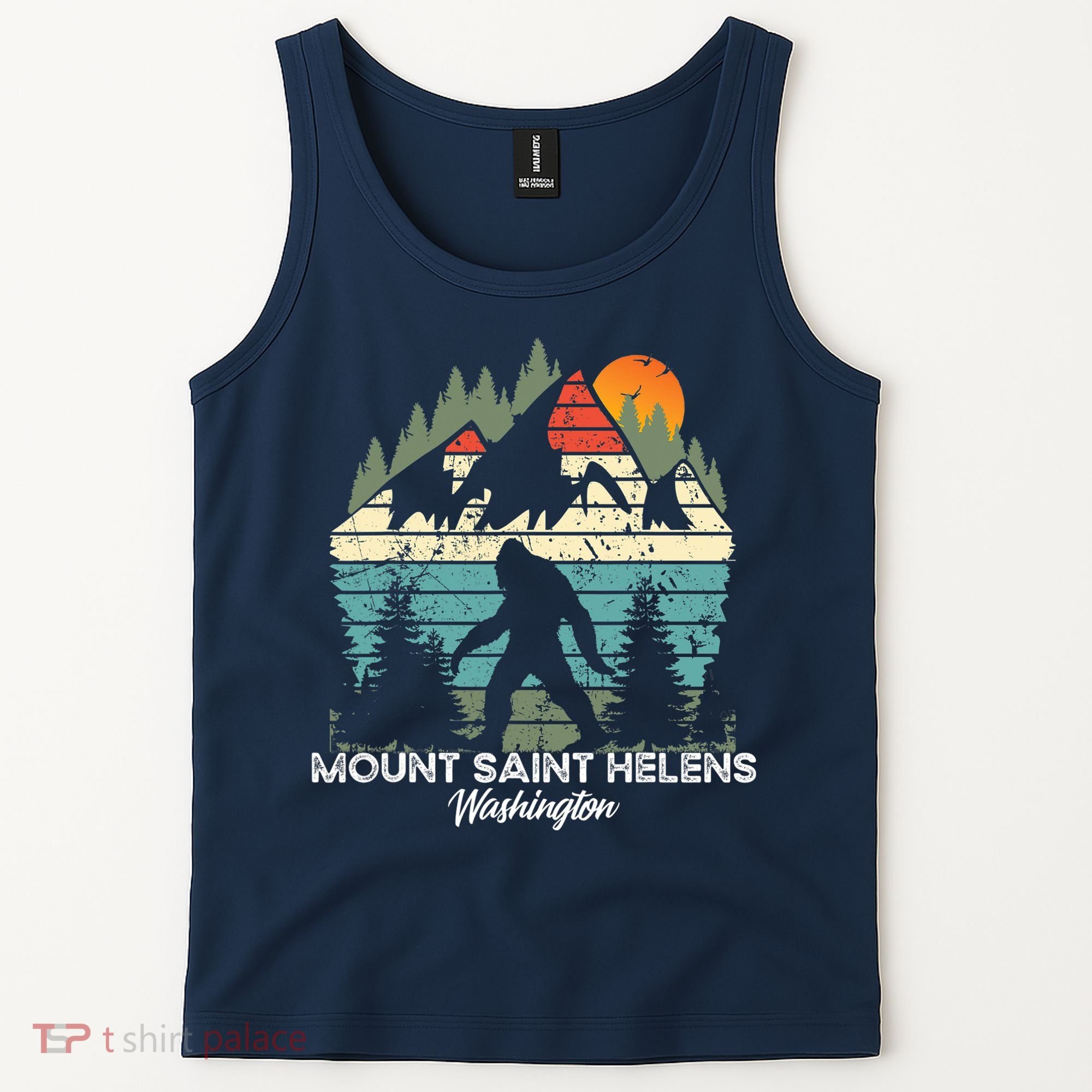 Mount Saint Helens Washington National Park Retro 80's Tank Top