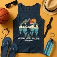 Mount Saint Helens Washington National Park Retro 80's Tank Top thumb 4