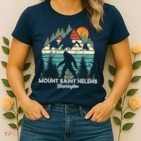 Mount Saint Helens Washington National Park Retro 80's Women's T-Shirt thumb 2